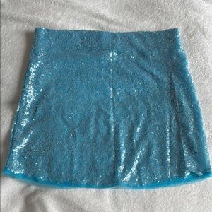 Mango Sequin Blue Skirt